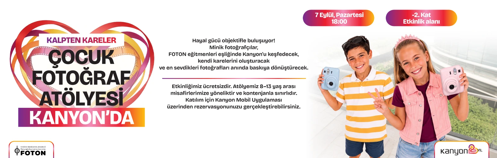 Çocuk Fotoğraf Atölyesi Kanyon'da