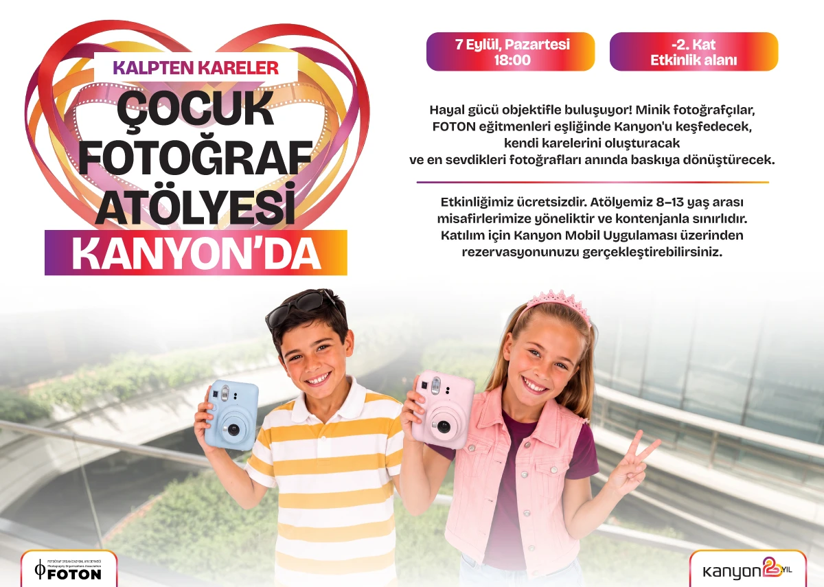 Çocuk Fotoğraf Atölyesi Kanyon'da
