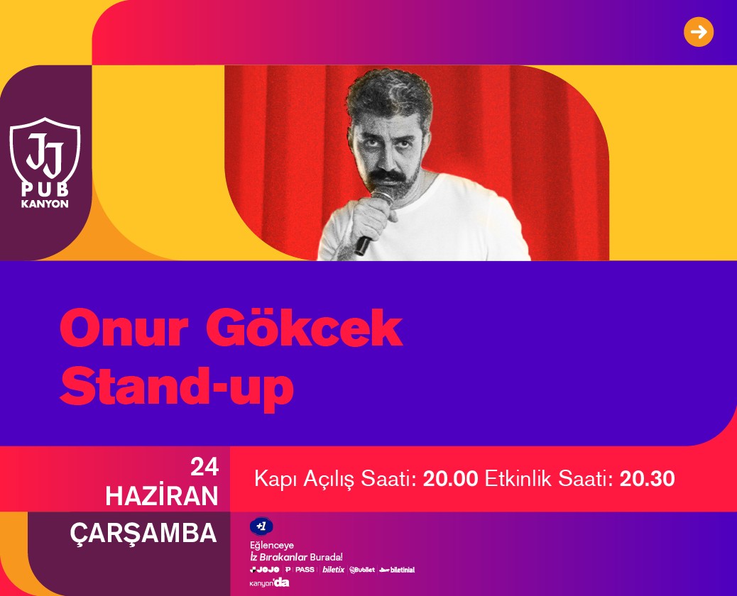 JJ Pub Kanyon sahnesinde kahkaha garantili bir gece!