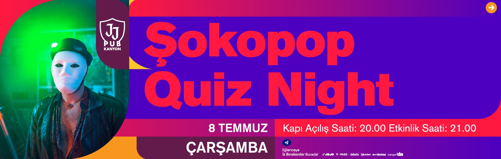 Şokopop Quiz Night JJ Pub Kanyon sahnesinde!