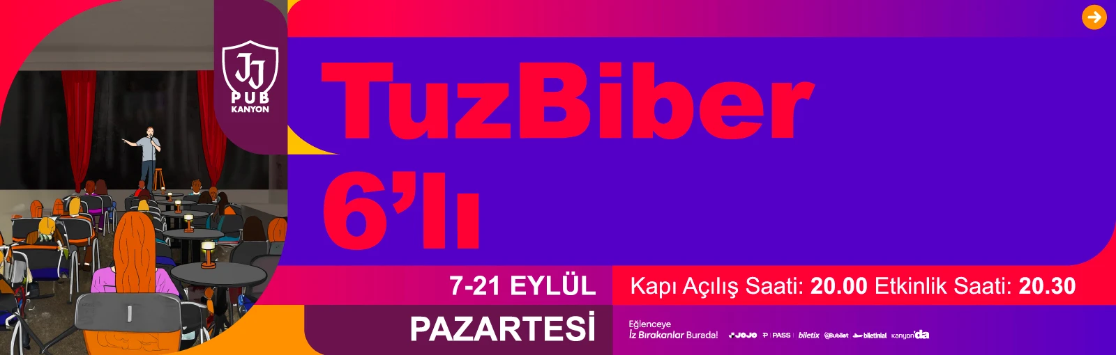 TuzBiber Monday – Live Stand-Up Comedy at JJ Pub Kanyon