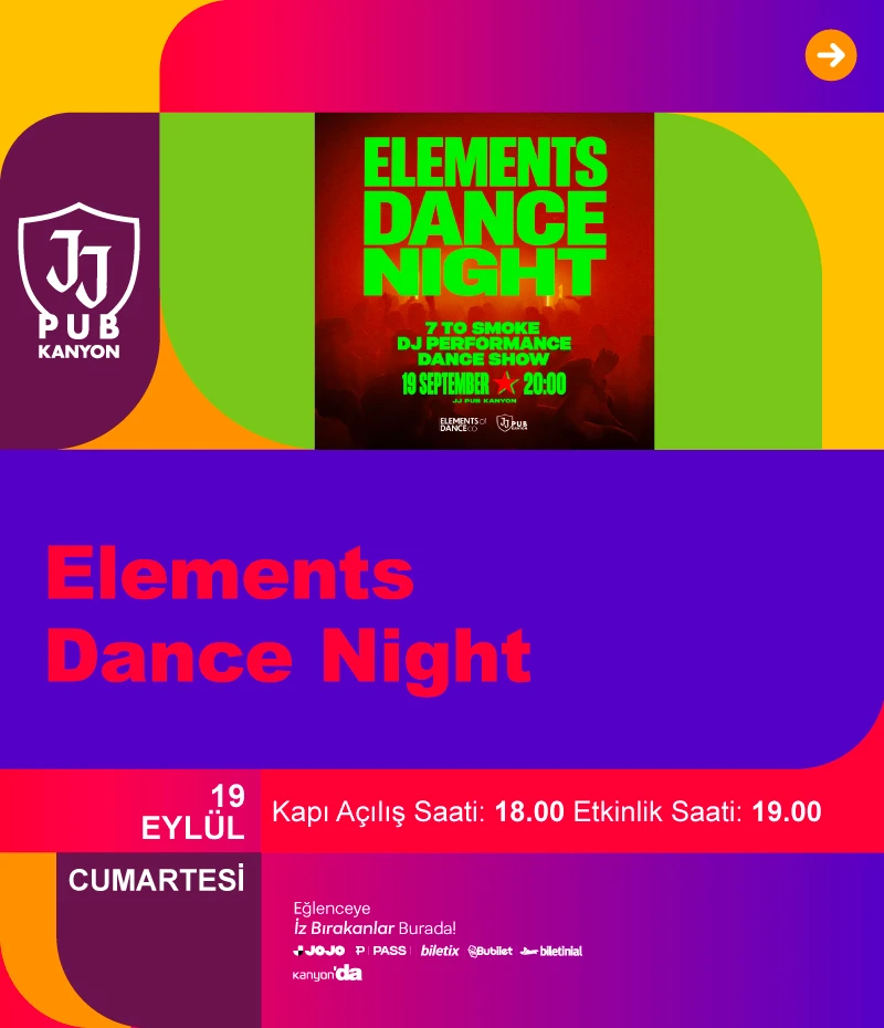 Elements Dance Night ile yeniden bir araya geliyoruz!